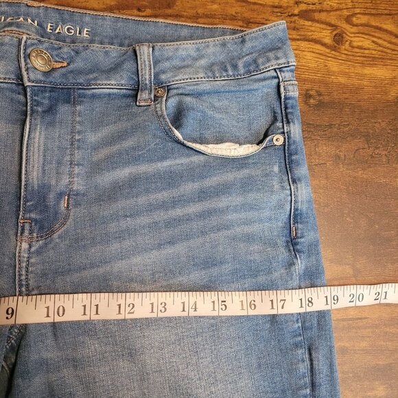 American Eagle Jeans 16 S Next Level Stretch Favorite Boyfriend Mid Rise - Picture 8 of 12